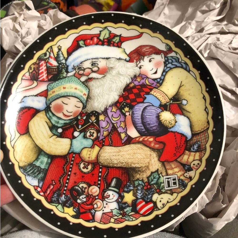 mary engelbreit christmas plate